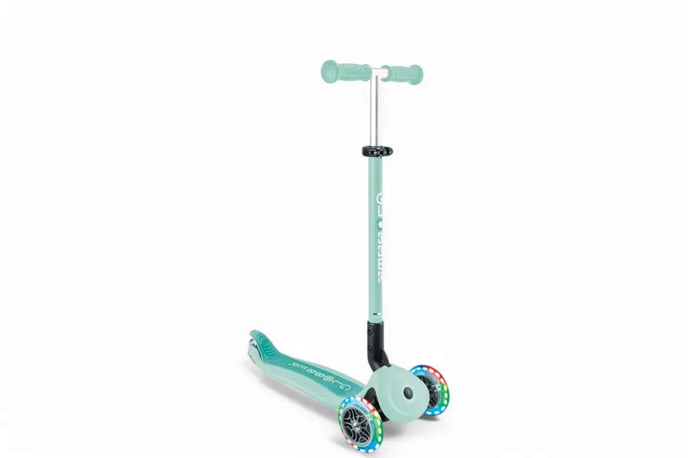B-Ware Globber Kinderfahrzeug Dreirad Laufrad Roller Mint Go Up Active Lights Klappbar - 4895224412076