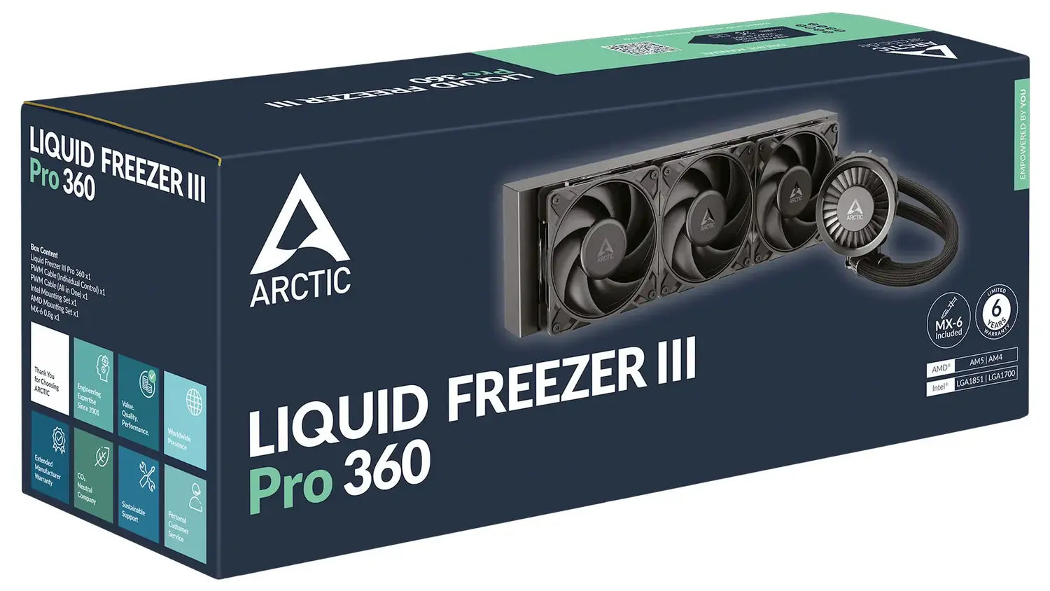 B-Ware Arctic Cpu Wasserkühler Flüssigkeitskühlung Prozessor Kühlung Schwarz - 4895265000249