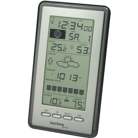 Techno Line WS 9040 IT Funk Wetterstation digital Luftfeuchtigkeit Funk-Uhr