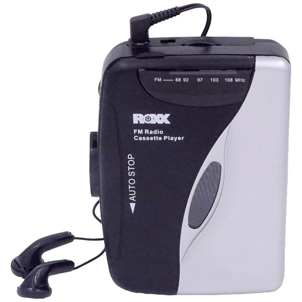 B-Ware Roxx Pcp 300 Tragbarer Kassettenspieler Mobiler Kassettenplayer Schwarz Silb832