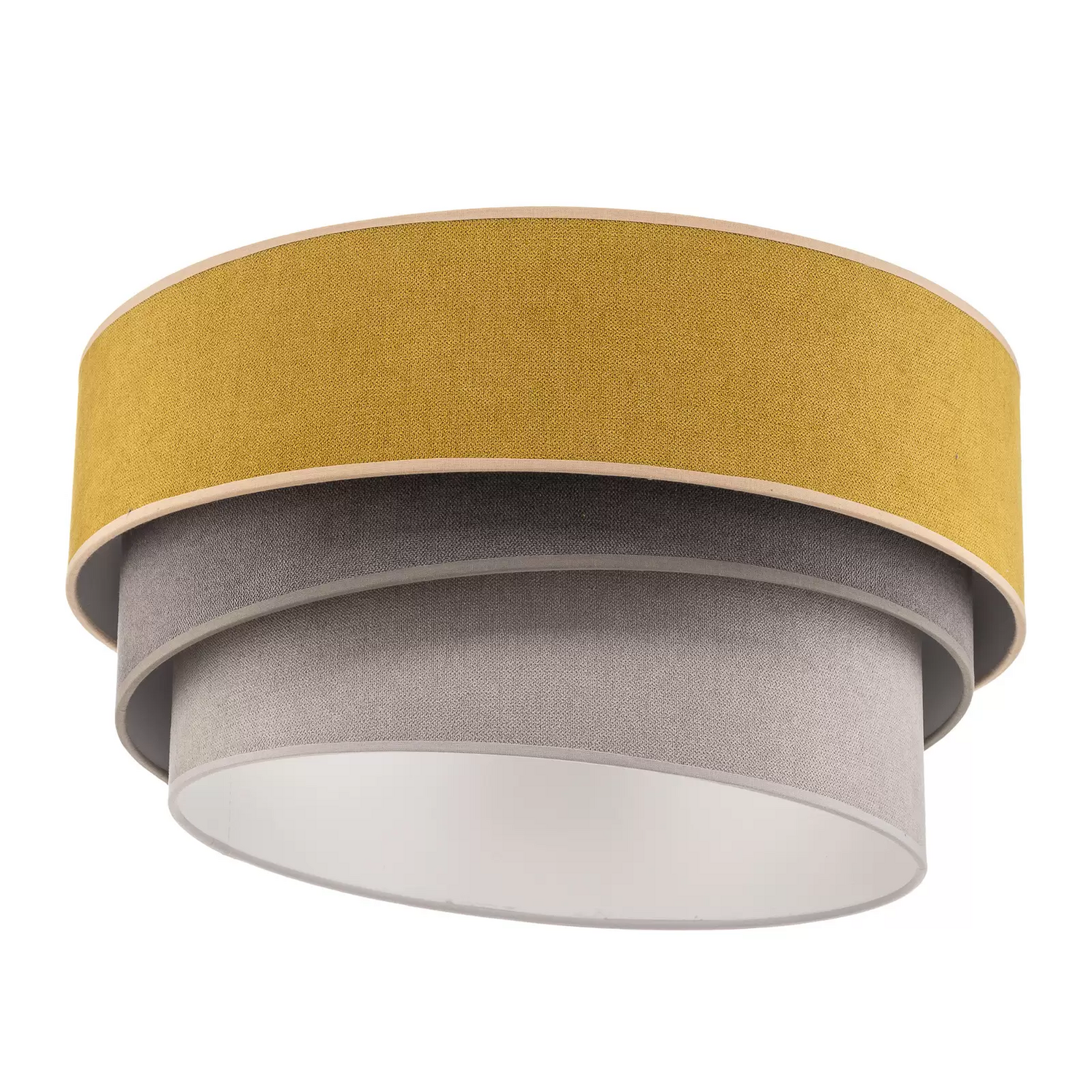 B-Ware Euluna Deckenlampe Pastell Trio Deckenlicht Lampe E27 ø45cm Senf Grau Hellgrau