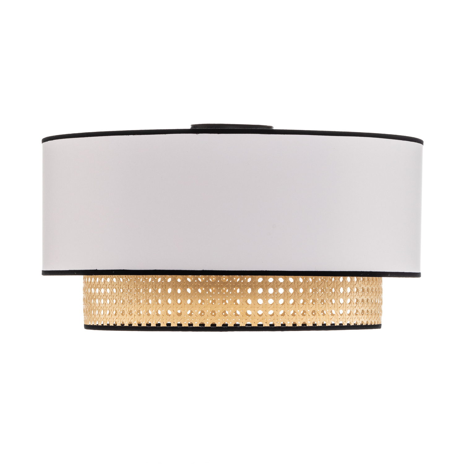 Deckenleuchte Boho Rattan Textil Beige Weiß Deckenlampe Lampe Leuchte Licht Spot B-Ware - 5903689184410