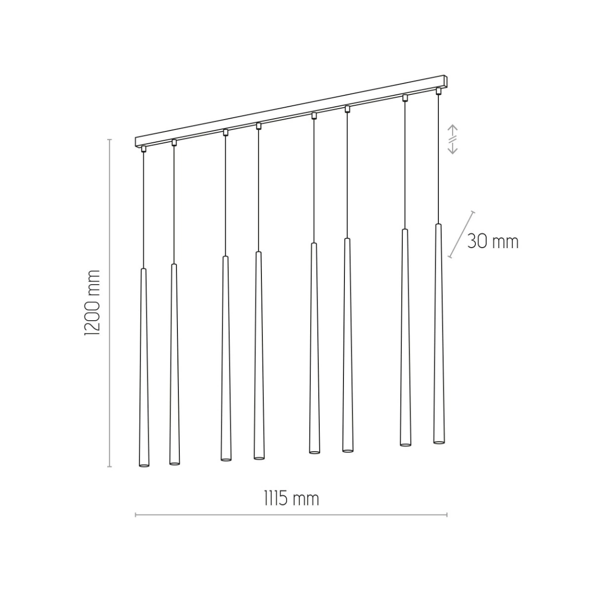 B-Ware TK Lighting PIANO WHITE Icicle Pendelleuchte Pendellampe Leuchte Lampe Licht