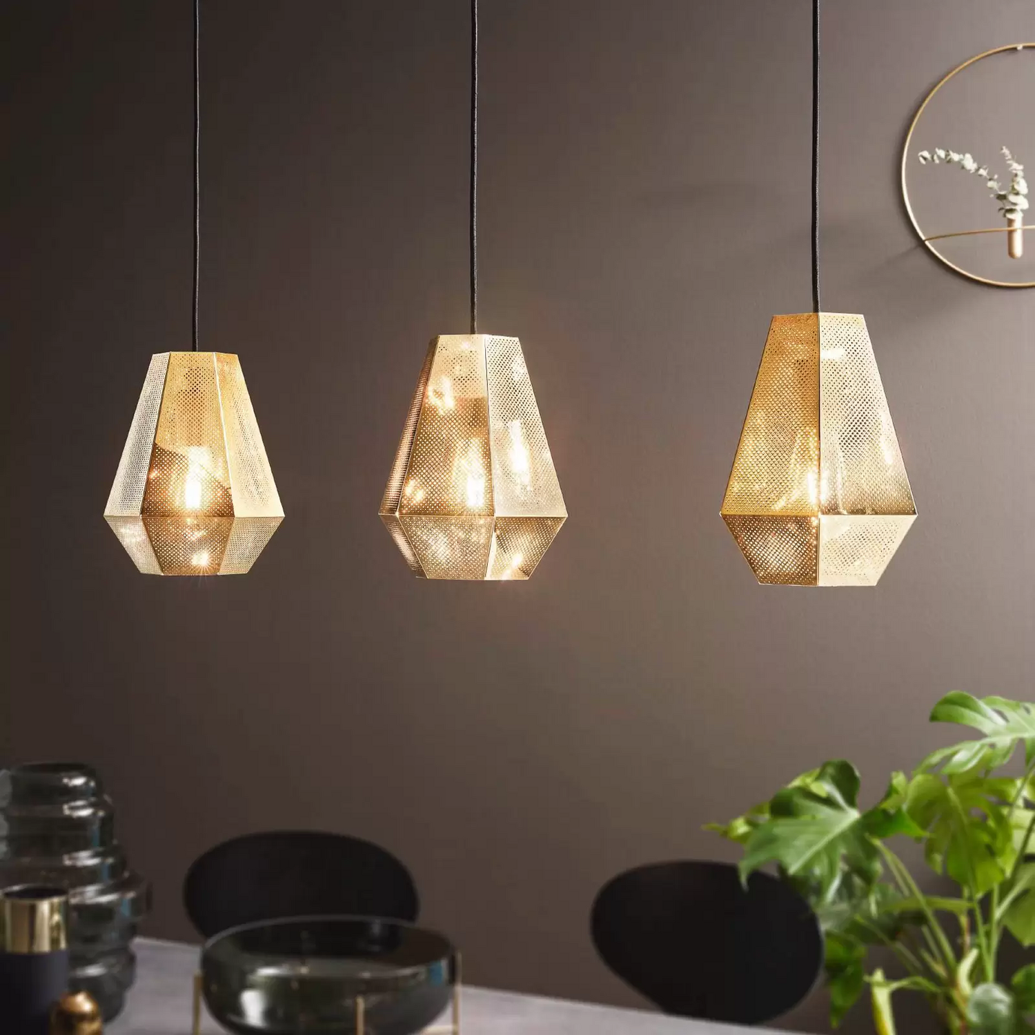 Eglo Hängeleuchte Chiavica Hängelampe Deckenlampe Leuchte Messing Dreiflammig B-Ware - 9002759432287