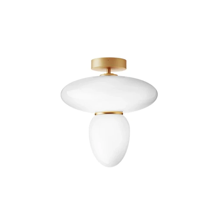 Nuura Rizzatto 42 Deckenleuchte Deckenlampe Deckenlicht Leuchte E27 messing/weiß