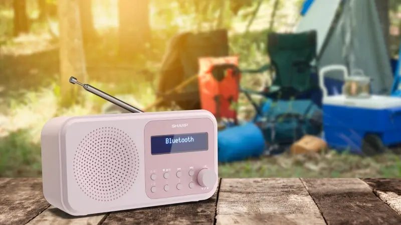 Sharp Dab+/Fm Radio Empfänger Digitalradio Bluetooth Usb Rosa B-Ware - 4974019204529