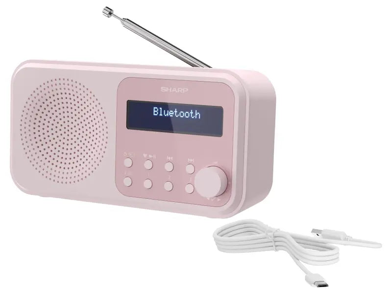 Sharp Dab+/Fm Radio Empfänger Digitalradio Bluetooth Usb Rosa B-Ware - 4974019204529