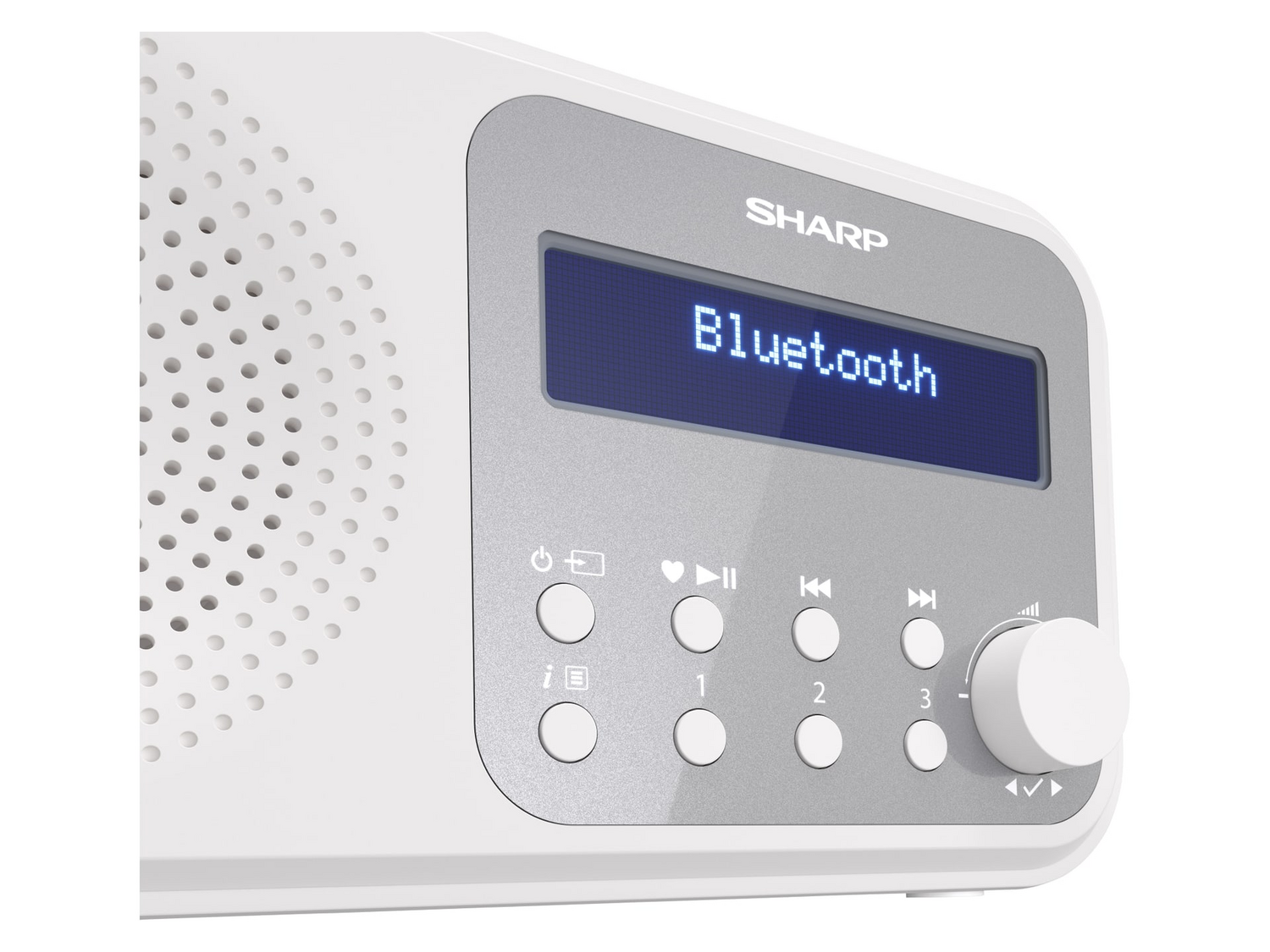 Sharp Dab+/Fm Radio Empfänger Hauptgerät Usb Bluetooth Weiß B-Ware