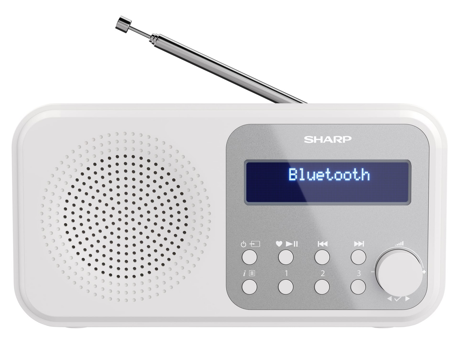 Sharp Dab+/Fm Radio Empfänger Hauptgerät Usb Bluetooth Weiß B-Ware