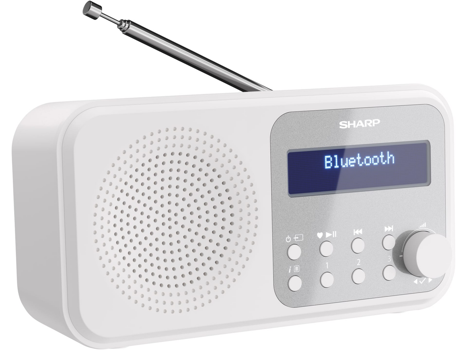 Sharp Dab+/Fm Radio Empfänger Hauptgerät Usb Bluetooth Weiß B-Ware