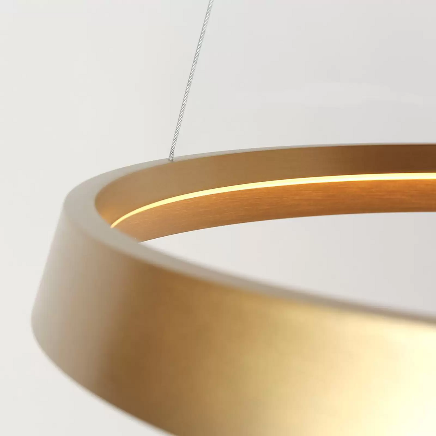 B-Ware Steinhauer Led Hängeleuchte Ringlux 1 Flammig Goldfarben Metall Hängelampe Lampe