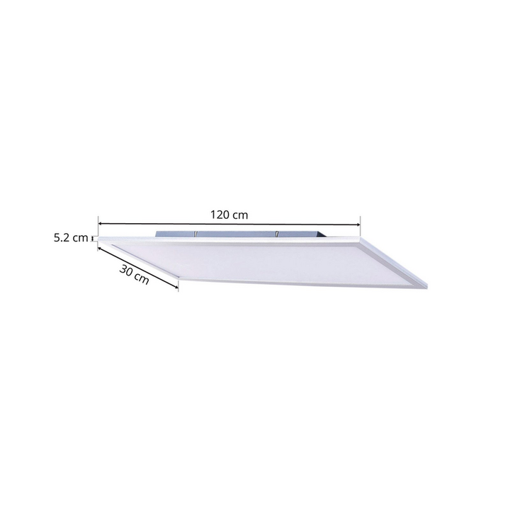 Lindby Livel LED-Panel Deckenlampe Hängeleuchte Lampe CCT 120x30 cm weiß sil654