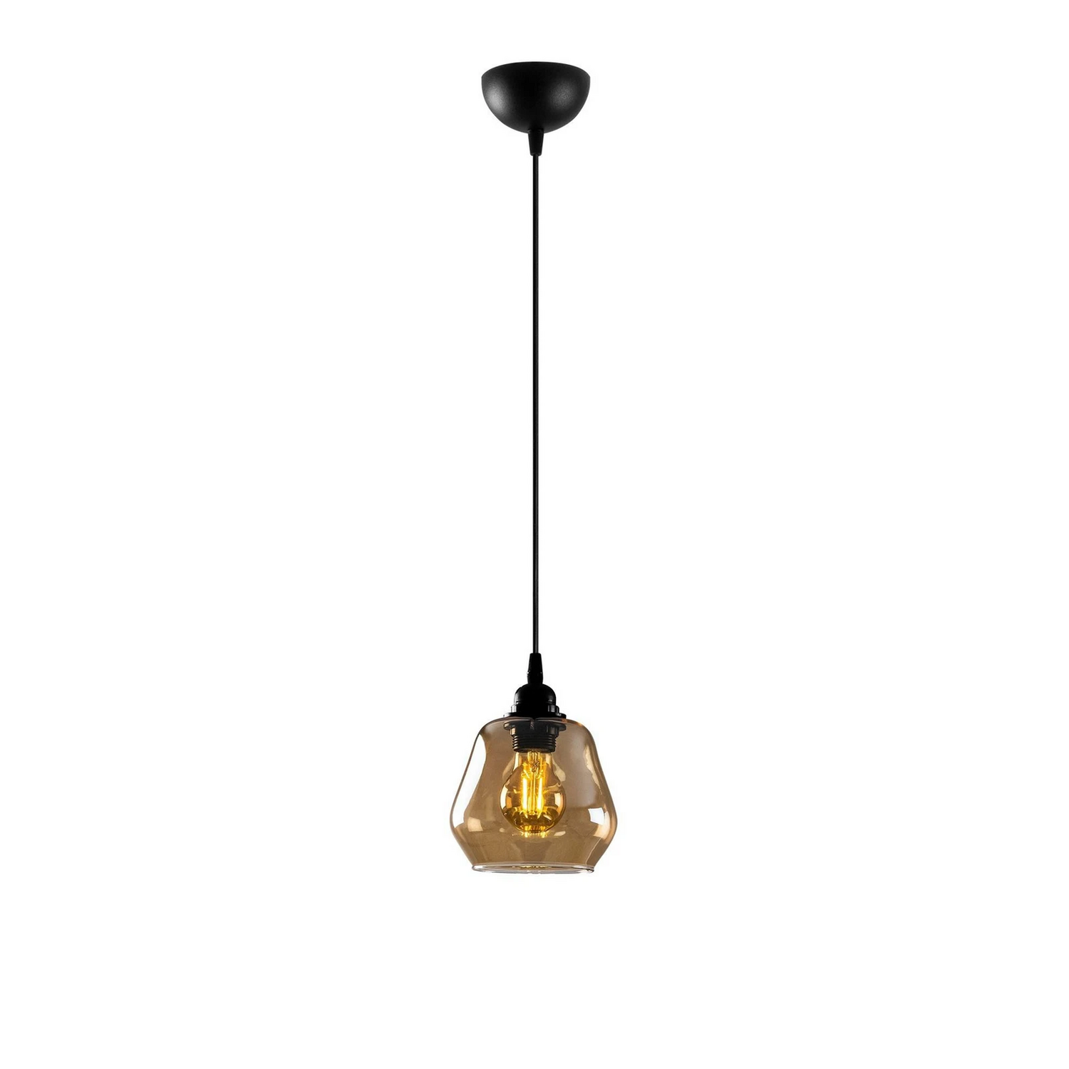 Hängelampe Gold 030 Glas Gold Transparent ø 15 Cm 1 Flammig Deckenlampe Lampe B-Ware - 8682870091191
