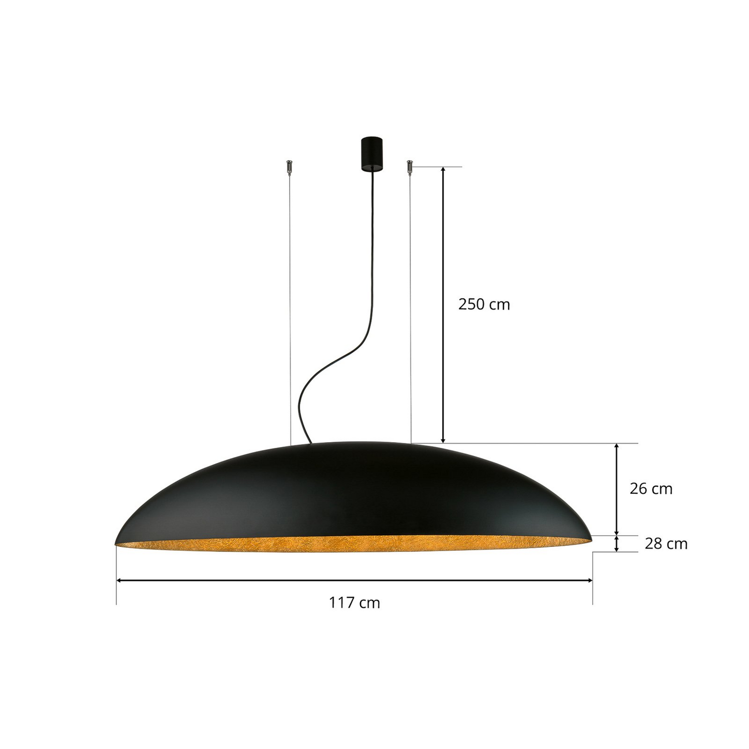 B-Ware Nowodvorski Lighting Hängeleuchte Deckenlampe Pendelleuchte Canoe V Schwarz Gold