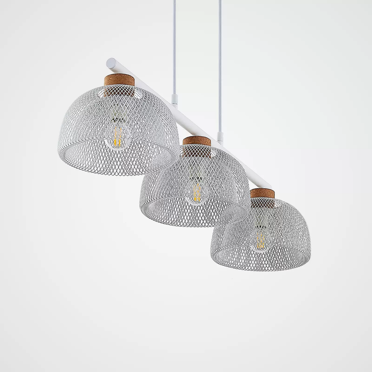 B-Ware Lindby Louk Pendellampe 3-flammig weiß Deckenlampe Hängelampe Hängeleuchte Lampe