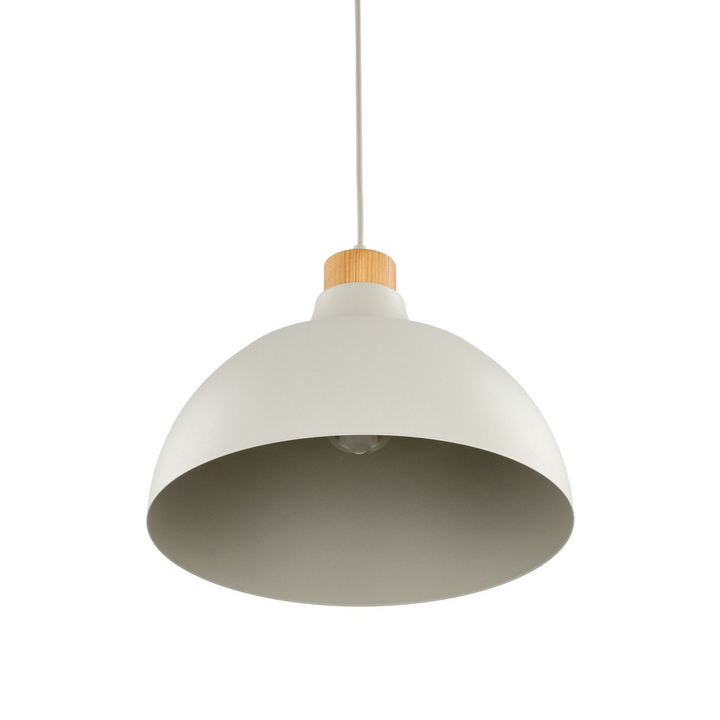 Envostar Hängeleuchte Kaitt Holzdetail ø 34 Cm Beige Deckenlampe Lampe Leuchte B-Ware - 5906135159987