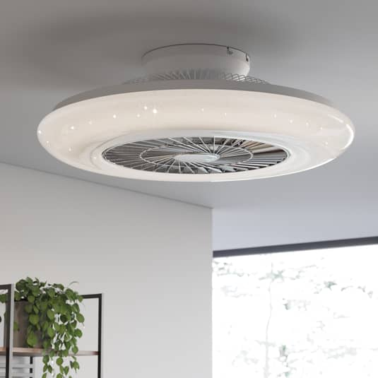 Ventilateur de plafond LED Starluna Madino, lampe de plafond, produit de seconde main. 