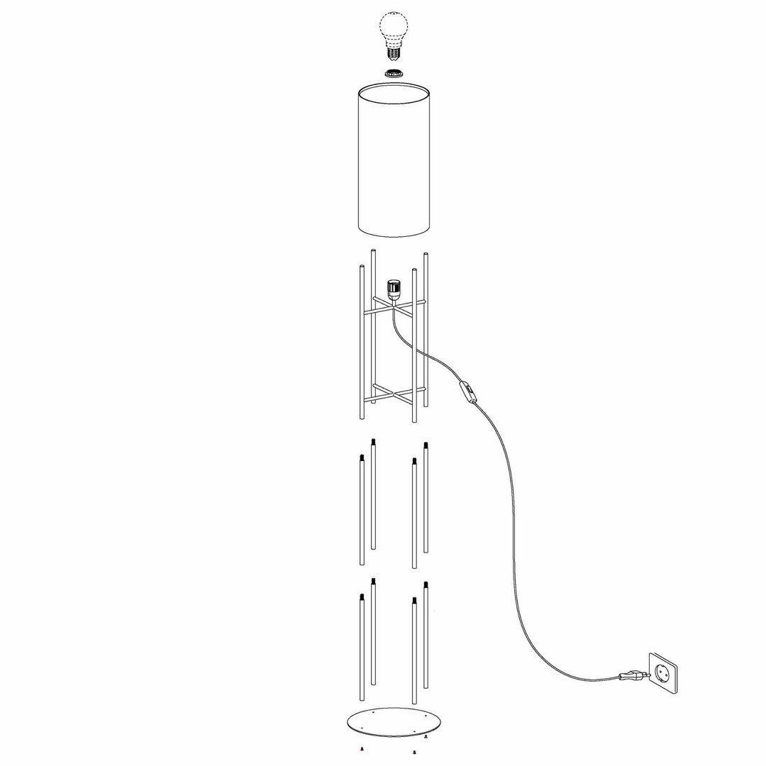 EGLO Stehlampe Glastonbury Stehleuchte Standleuchte Leselampe Deckenfluter E27