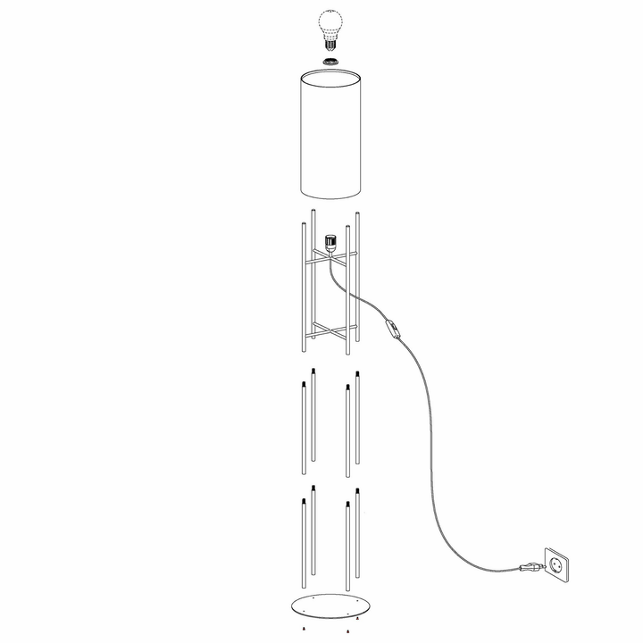 EGLO Stehlampe Glastonbury Stehleuchte Standleuchte Leselampe Deckenfluter E27