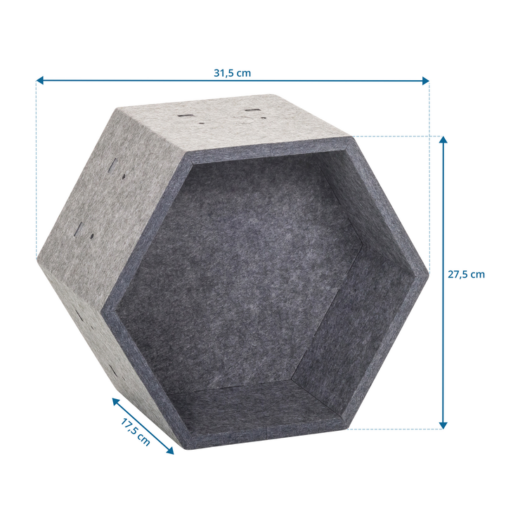 Hjh Office Flexmiut Store S Akustik Trennwand Schallabsorber Pet Grau  B-Ware - 4064323037514