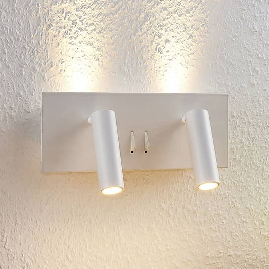 Lucande Magya LED-Wandleuchte Lampe Leuchte Wandleuchte Flurlampe weiß 4-flammig
