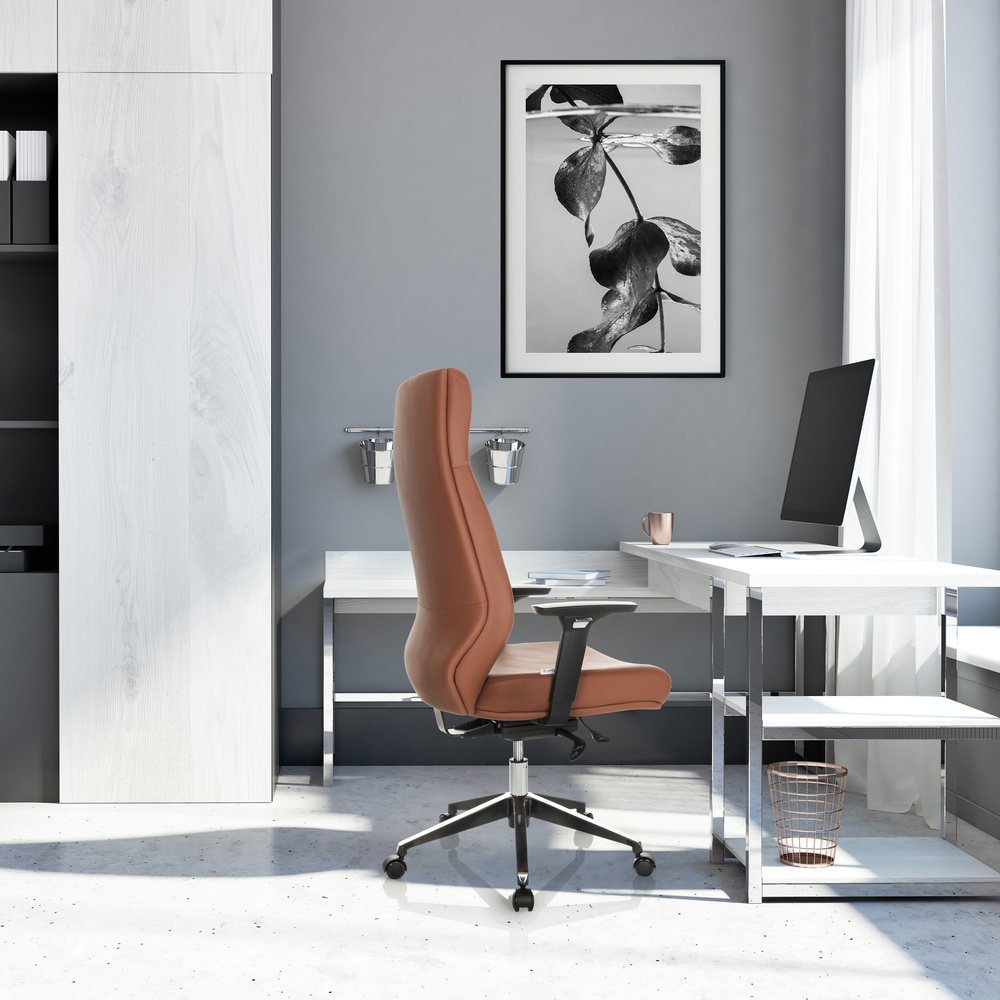 Hjh Office Bürostuhl Chefsessel Vitoro Eco Schreibtischstuhl Kunstleder Braun B-Ware - 4064323035879