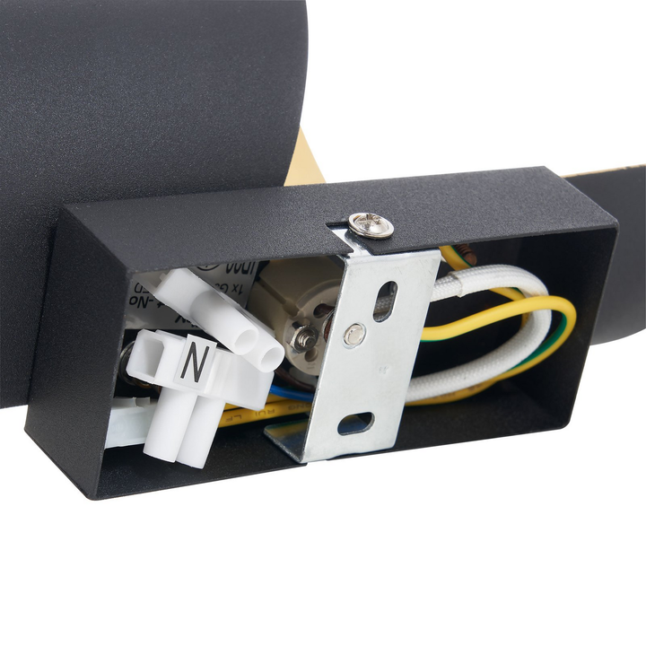 Lindby Metall-LED-Wandleuchte Wandleuchte Lampe Leuchte Desirio schwarz-gold