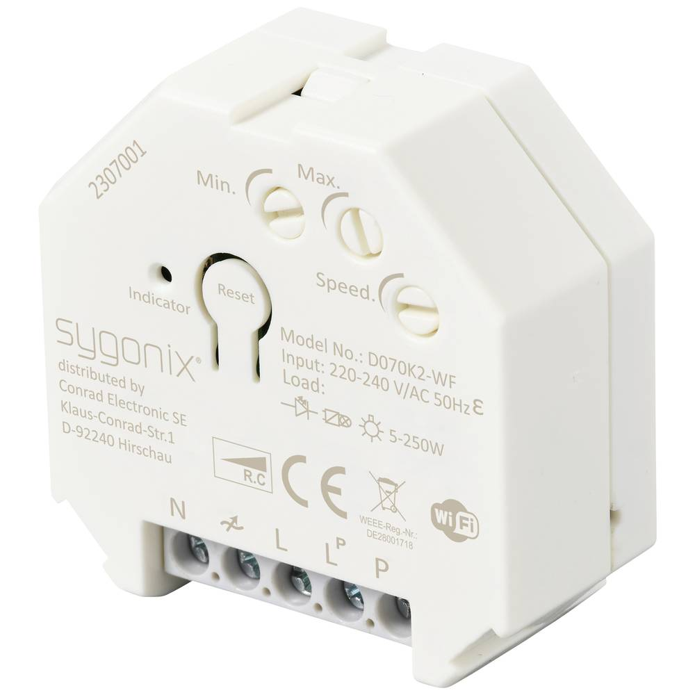 B-Ware Sygonix Unterputz Dimmer Schalter Wi Fi Tuya Led Lampe Glühlampe Halogenlampe We