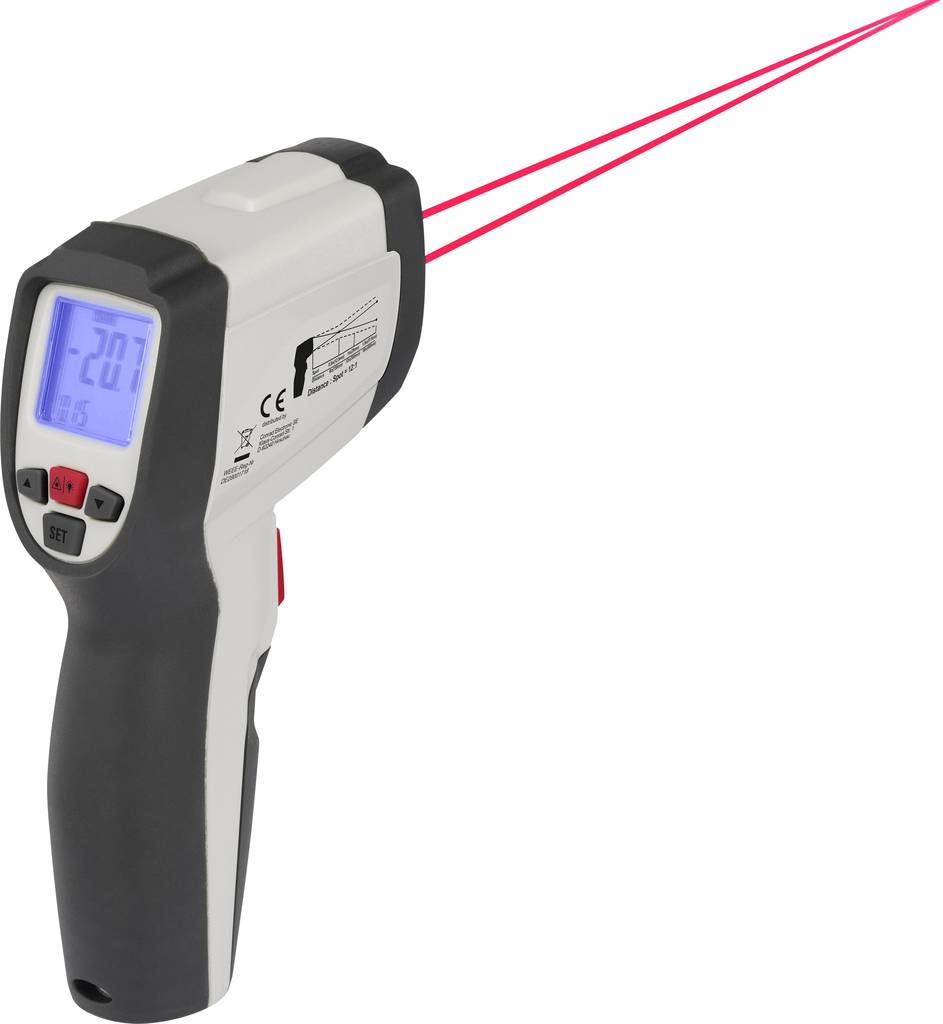 Voltcraft IR 500-12D Infrarot-Thermometer Optik 12:1 -50 bis 500 °C Pyrometer - 4016139327884