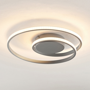 B-Ware Lindby Kyron Led Deckenlampe Deckenlampe Lampe Leuchte 22 W Silber Titanfarbi597