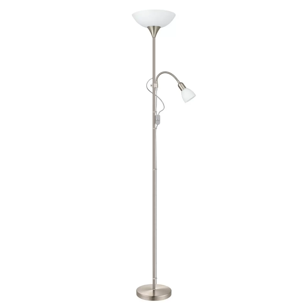 Eglo Stehleuchte Up 2 mit Leselicht Stehlampe Standleuchte Lampe Leuchte nickel