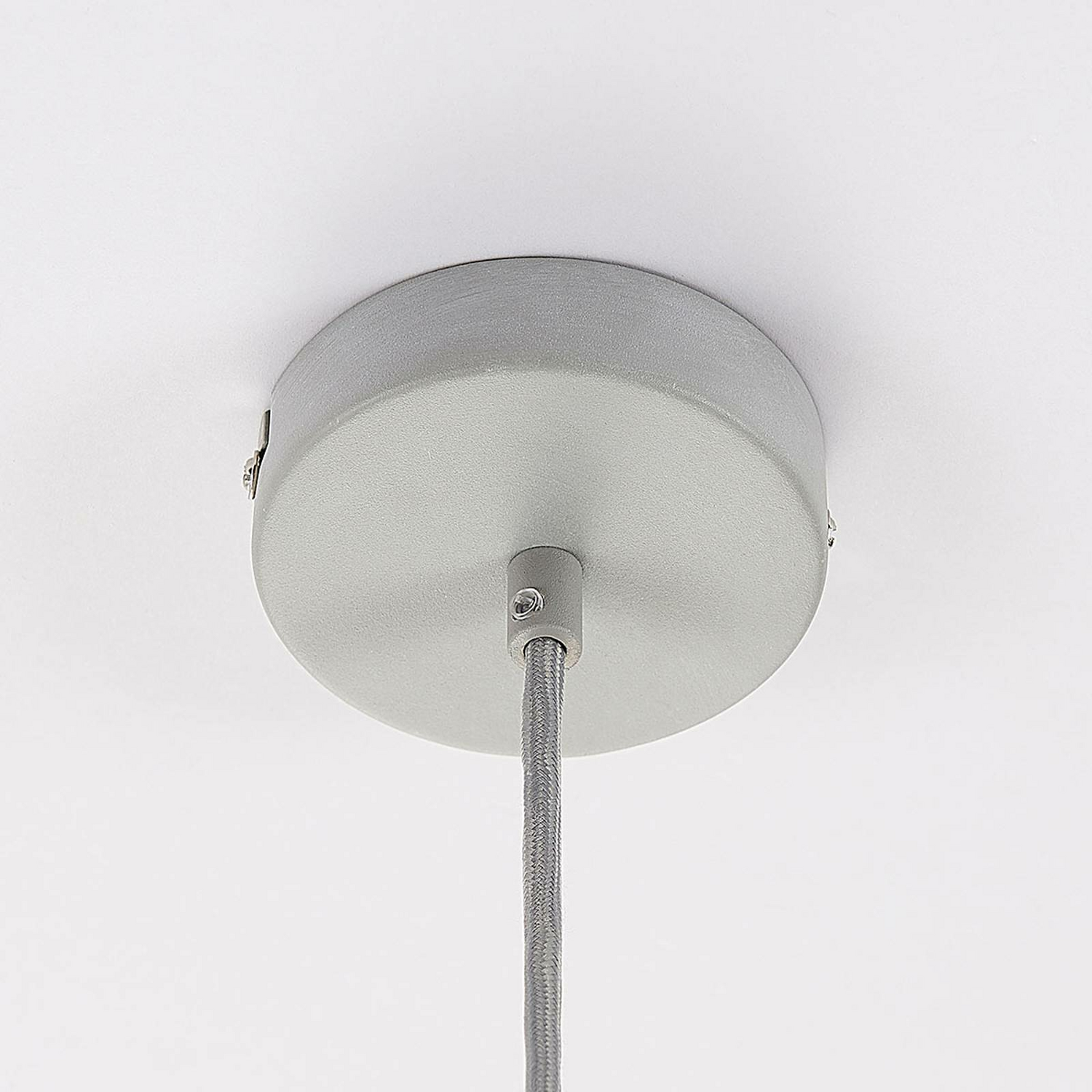 Suspension Lindby en béton, lampe suspendue Morton, culot E27, diamètre 29 cm, gris