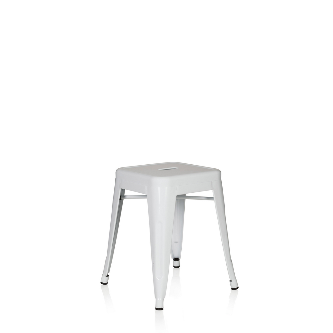 hjh OFFICE Hocker VANTAGGIO Sitzhocker Bistro-Hocker Sitz Stahl metallic weiss
