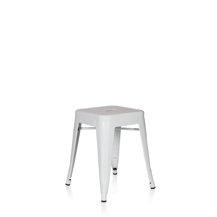 hjh OFFICE Hocker VANTAGGIO Sitzhocker Bistro-Hocker Sitz Stahl metallic weiss
