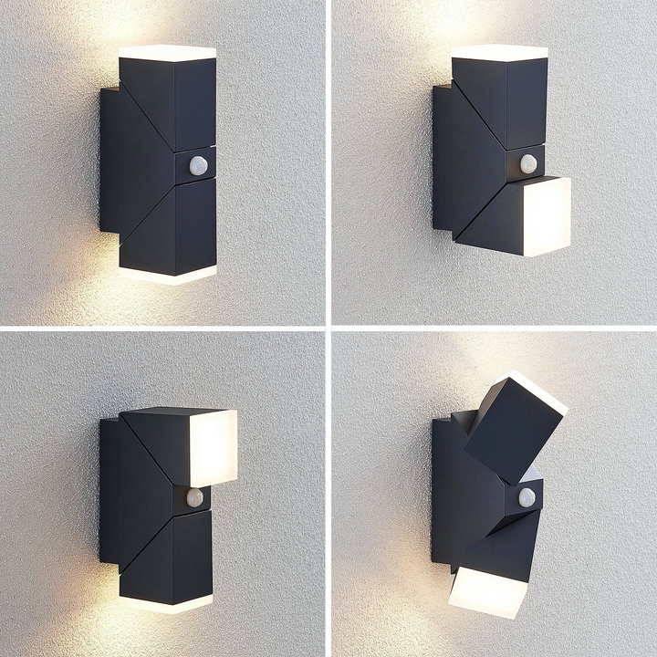 Lindby Led Außenwandleuchte Sally Außen Wandleuchte Leuchte 2 Flammig Mit Sen67 B-Ware