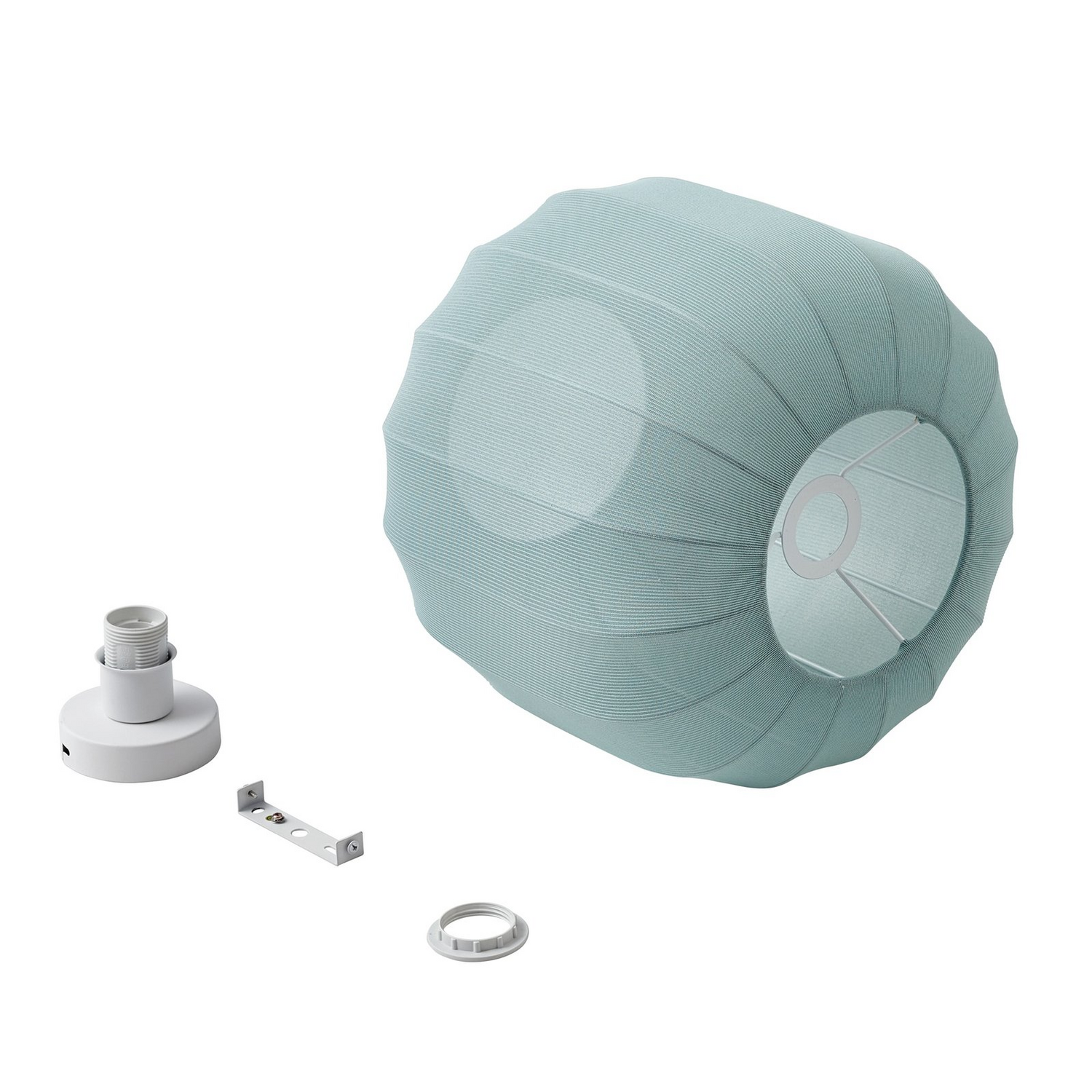 B-Ware Lindby Deckenleuchte Helin Deckenlampe Deckenlicht Lampe Led Blau Stoff ø 35 Cm