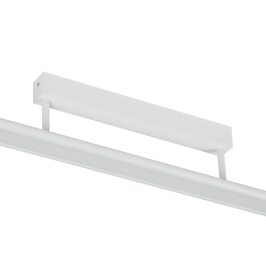 Prios Yuela LED-Deckenlampe DALI Deckenlampe Deckenleuchte Lampe 100 cm silber