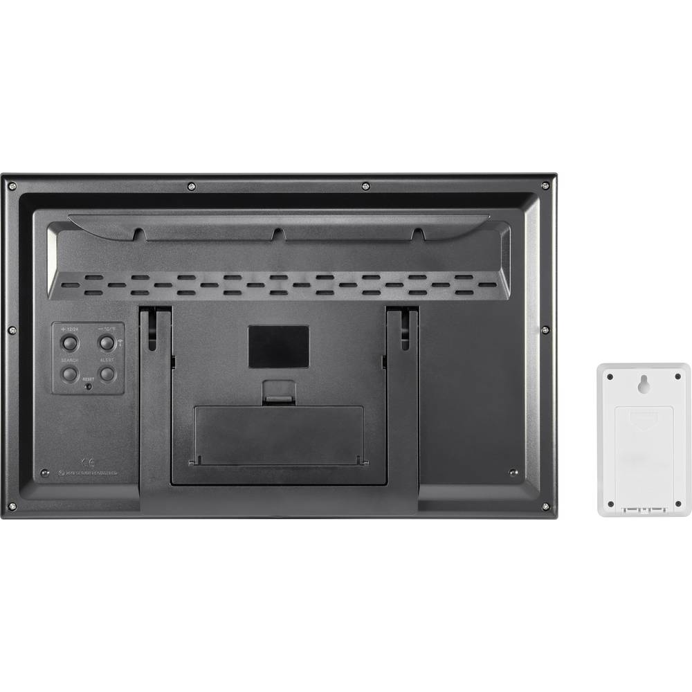 Horloge murale numérique radiocommandée Eurochron Efwu Jumbo 102 avec thermomètre, horloge de cuisine, produit de seconde main.