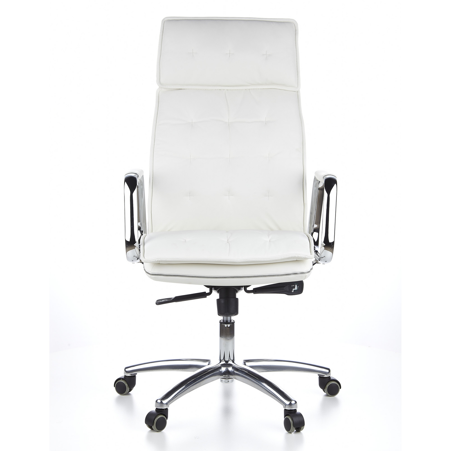 Hjh Office Villa 20 Bürostuhl Chefsessel Leder Stuhl Nappaleder Elfenbein  B-Ware - 4260182550540
