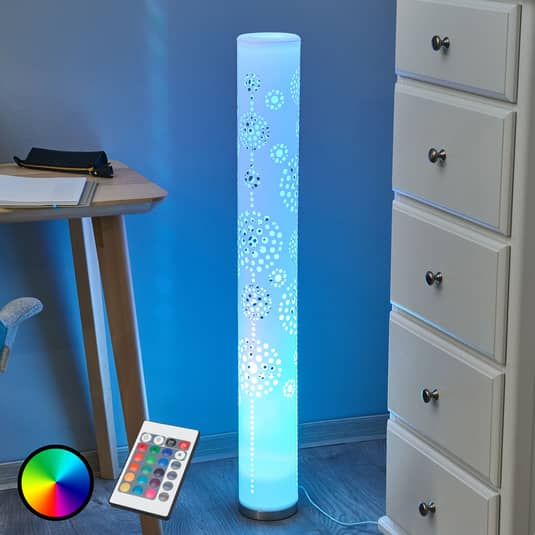 B-Ware Lindby Dekorative Led Stehlampe Stehleuchte Lampe Leuchte Mirella Fernbedien10