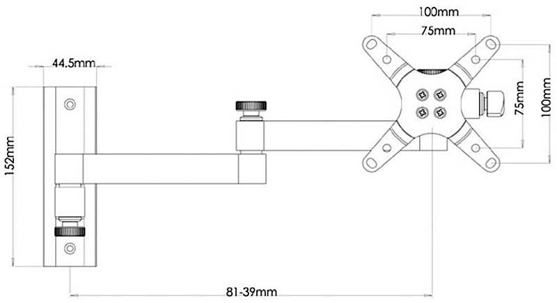 SpeaKa Professional Monitor-Wandhalterung 33,0 cm bis 76,2 cm Neigbar Schwenkbar