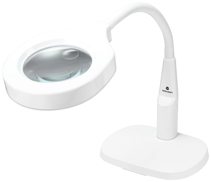 TOOLCRAFT 7447449 Tischklemme Lupenleuchte 2-in-1-Lupenleuchte Lampe Licht
