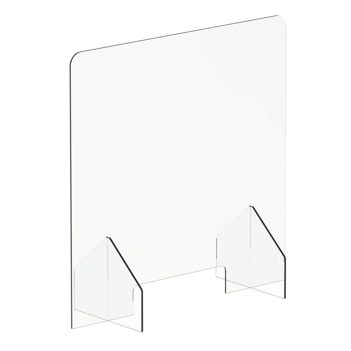 hjh OFFICE Thekenaufsatz CLEANUP II 65 x 65 cm Acryl Trennwand Hygieneschutz - 830031