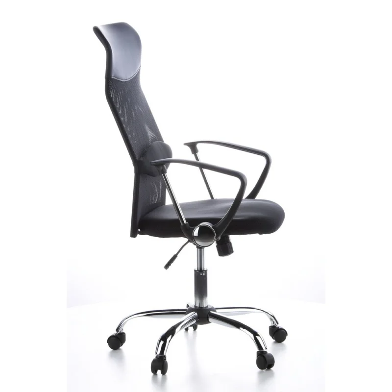 Bürostuhl Chefsessel Schreibtischstuhl Aria High Netzstoff Kunstleder Schwarz140 B-Ware