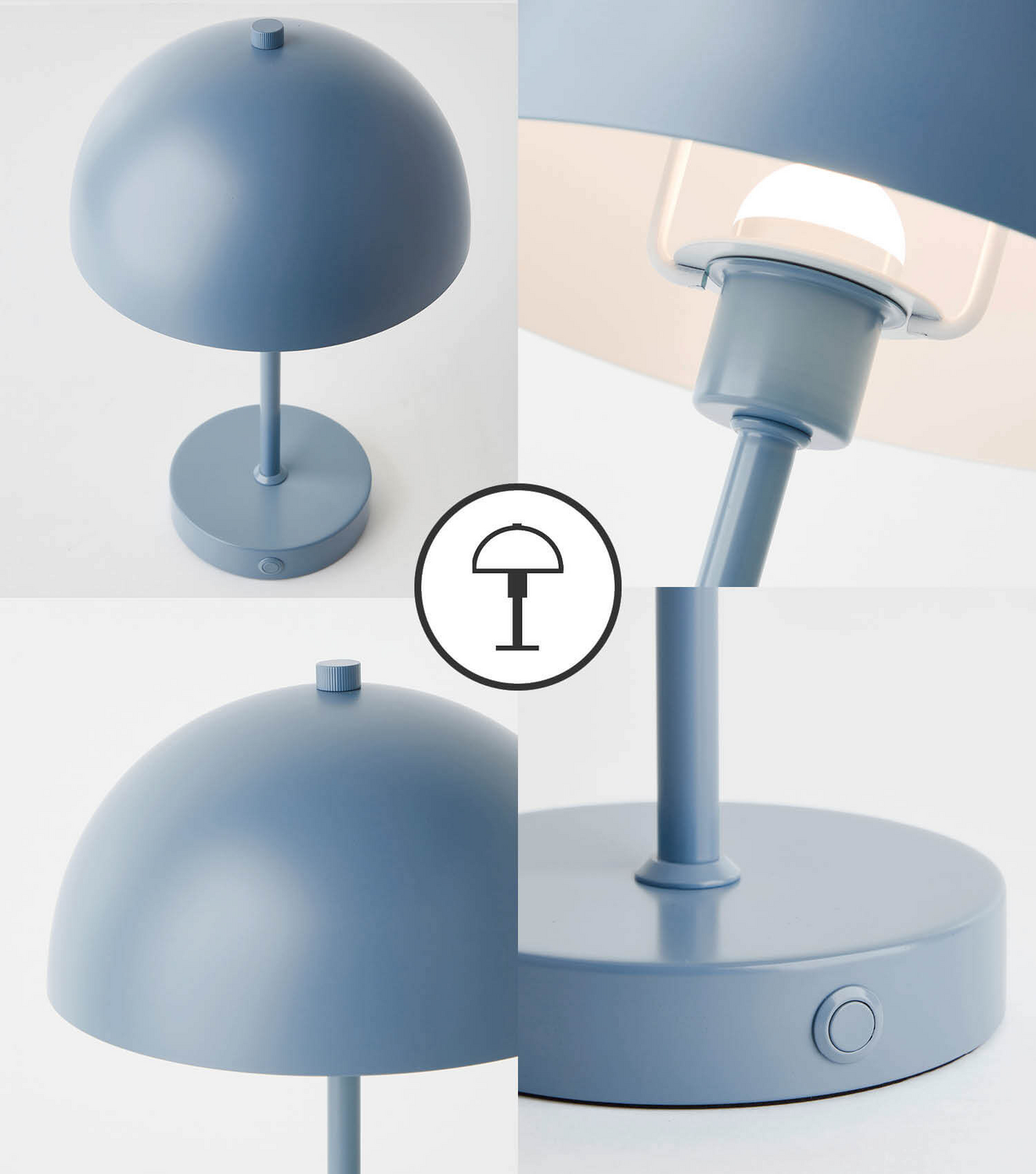 B-Ware Mokebo Led Tischlampe Kabellos, Akku Tischleuchte Dimmbar & Aufladbar Mit Usb C