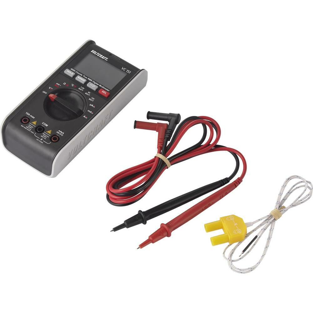 Multimètre-ampèremètre portable Voltcraft VC151, numérique Cat III 697 (produit de seconde main)