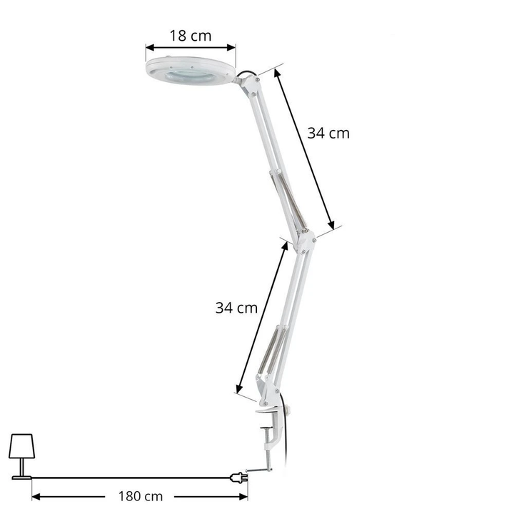 Tischlampe Schreibtischlampe Klemmleuchte LED Tischleuchte Lindby Jorlanda weiß