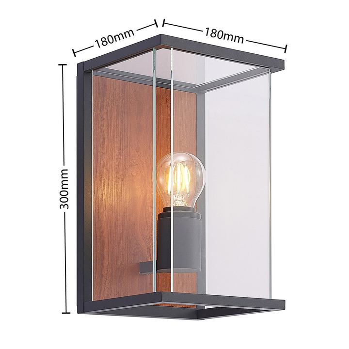Lucande Elwin Wandleuchte Wandlampe Wandlicht Leuchte Lampe LED eckig einflammig