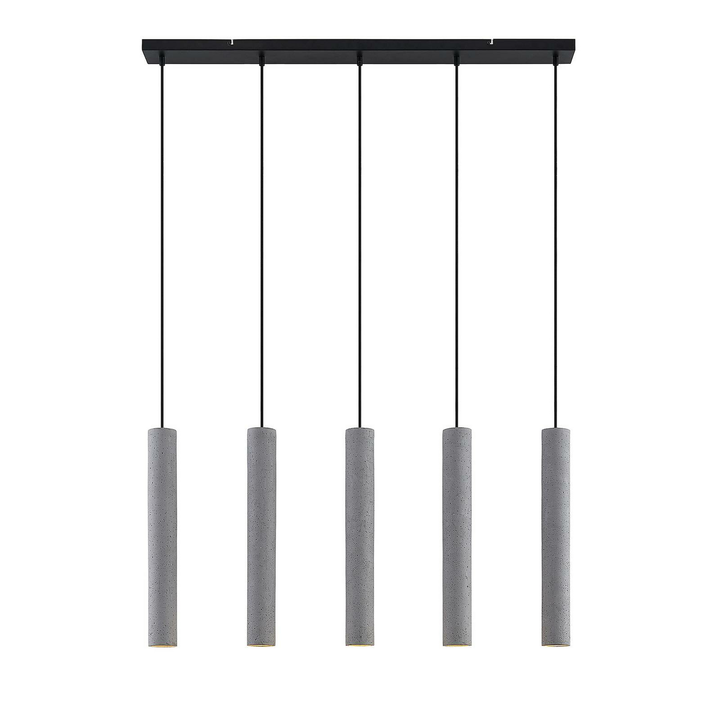 Lindby Concretto Pendelleuchte Hängeleuchte Deckenlampe Lampe 5-flmg GU10 grau