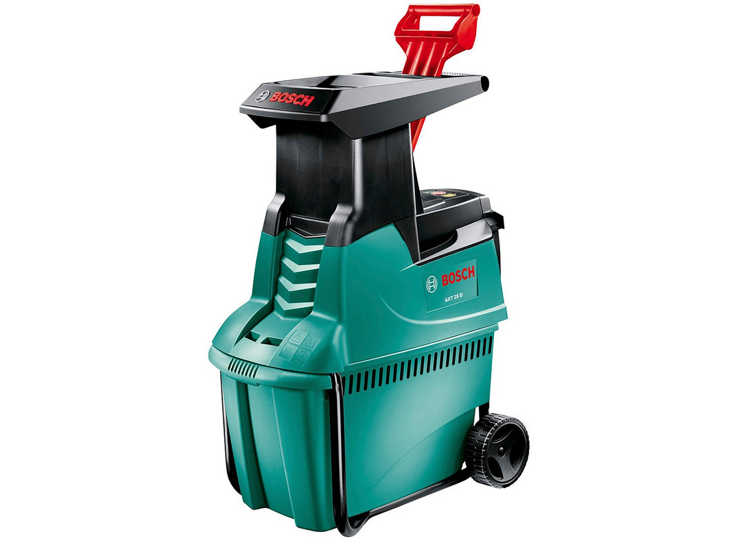 Bosch AXT 25 D Elektro-Walzenhäcksler 53l Fangbox 2.500W Häcksler Walzenhäcksler